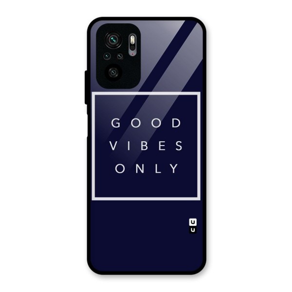 Blue White Vibes Glass Back Case for Redmi Note 10
