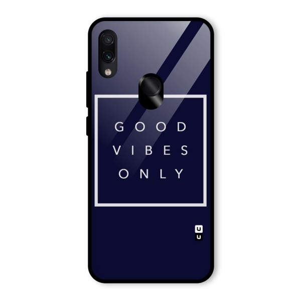 Blue White Vibes Glass Back Case for Redmi Note 7 Pro
