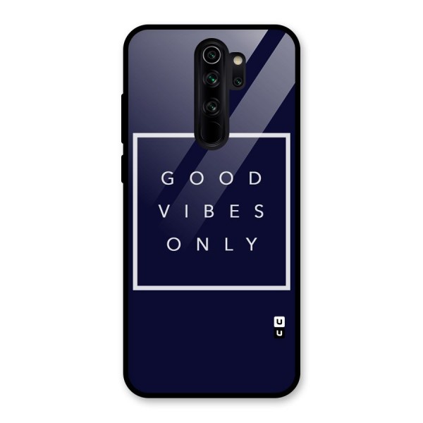 Blue White Vibes Glass Back Case for Redmi Note 8 Pro