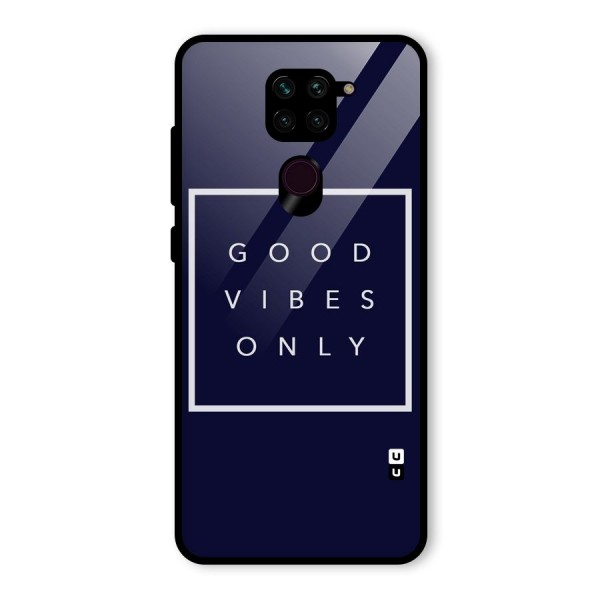 Blue White Vibes Glass Back Case for Redmi Note 9