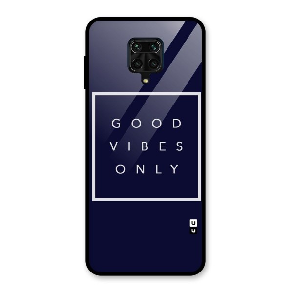 Blue White Vibes Glass Back Case for Redmi Note 9 Pro