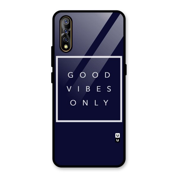 Blue White Vibes Glass Back Case for Vivo S1