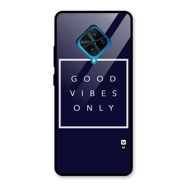 Blue White Vibes Glass Back Case for Vivo S1 Pro