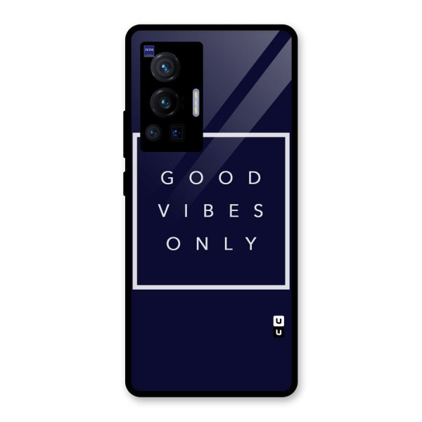 Blue White Vibes Glass Back Case for Vivo X70 Pro