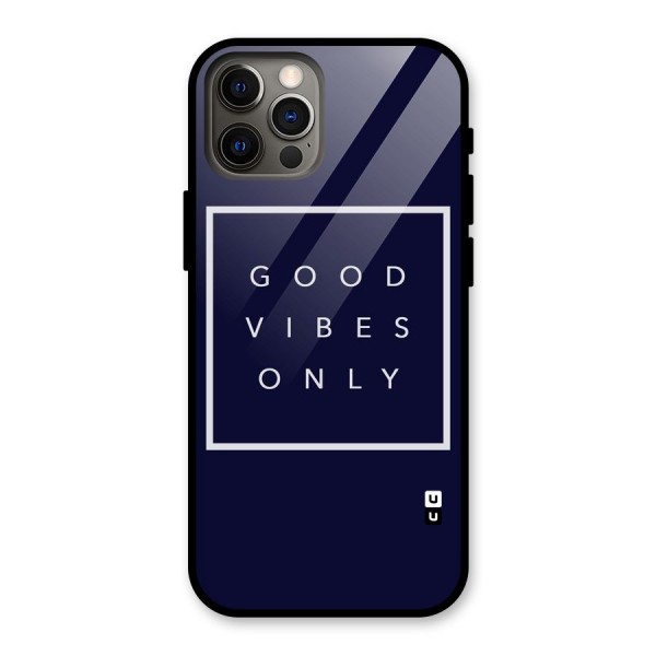 Blue White Vibes Glass Back Case for iPhone 12 Pro