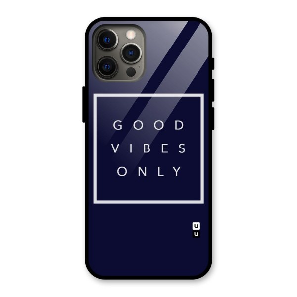 Blue White Vibes Glass Back Case for iPhone 12 Pro Max
