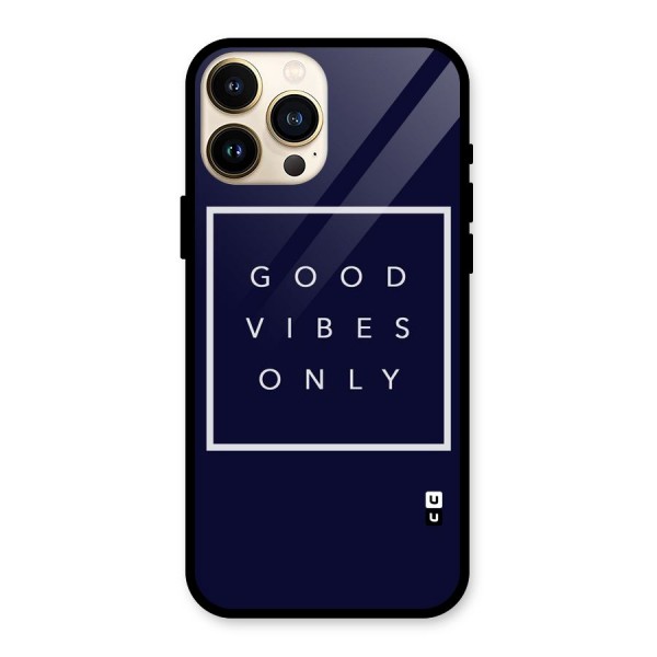 Blue White Vibes Glass Back Case for iPhone 13 Pro Max
