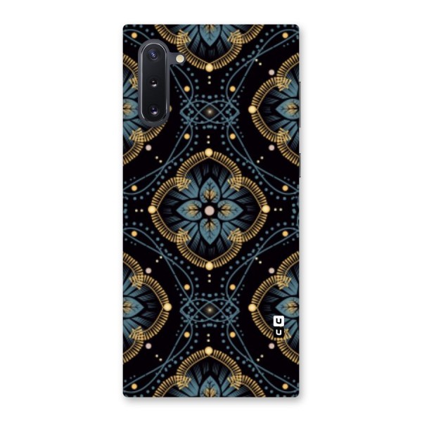 Blue With Black Flower Back Case for Galaxy Note 10