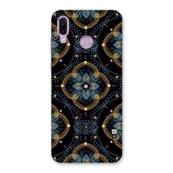 Blue With Black Flower Back Case for Honor Play