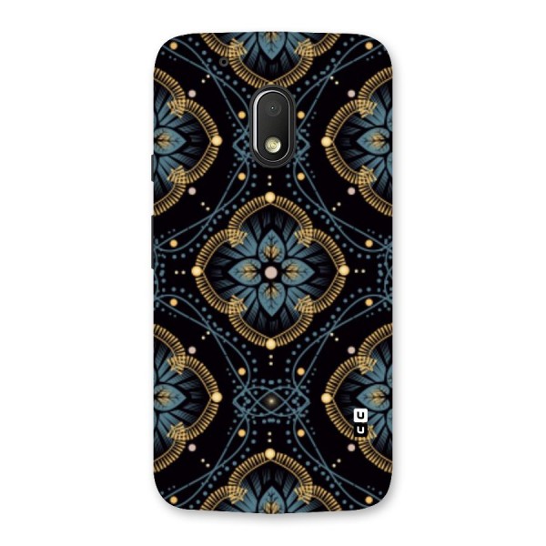 Blue With Black Flower Back Case for Moto G4 Play