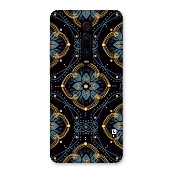 Blue With Black Flower Back Case for Redmi K20 Pro