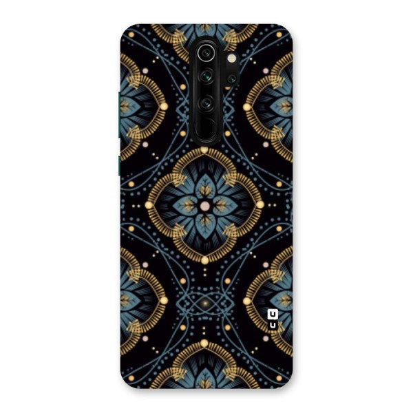Blue With Black Flower Back Case for Redmi Note 8 Pro
