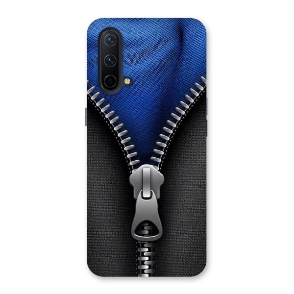 Blue Zipper Back Case for OnePlus Nord CE 5G