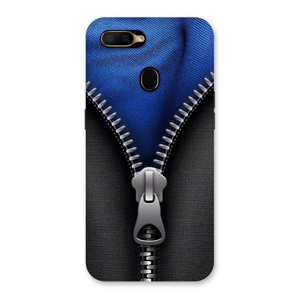 Blue Zipper Back Case for Oppo A5s