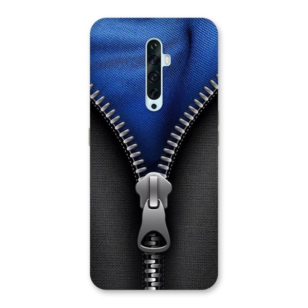Blue Zipper Back Case for Oppo Reno2 Z
