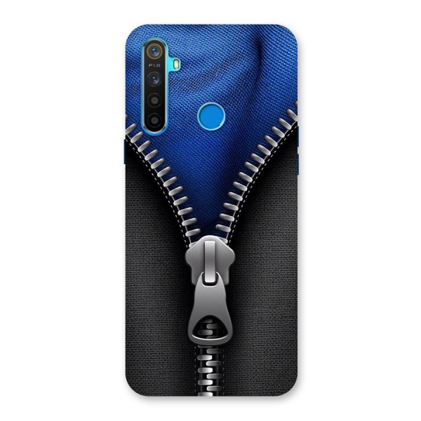 Blue Zipper Back Case for Realme 5s