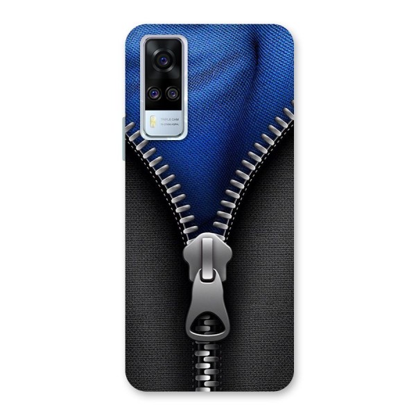 Blue Zipper Back Case for Vivo Y51A
