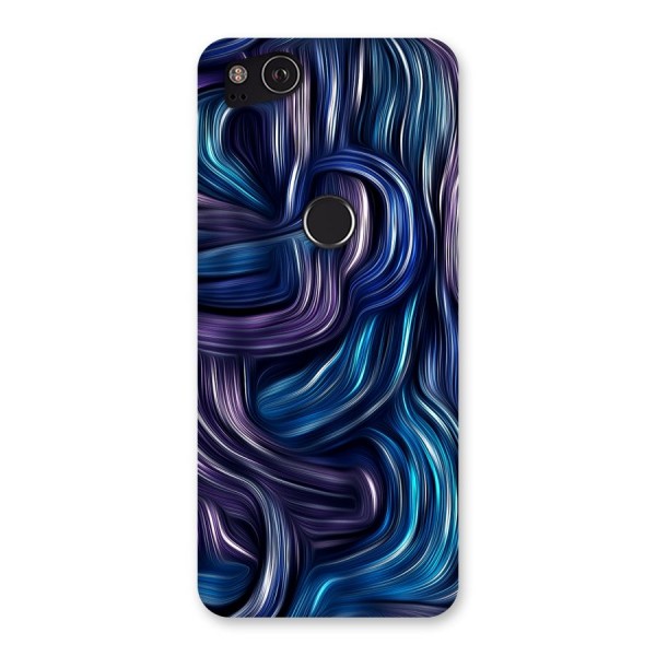 Blue and Purple Oil Paint Back Case for Google Pixel 2