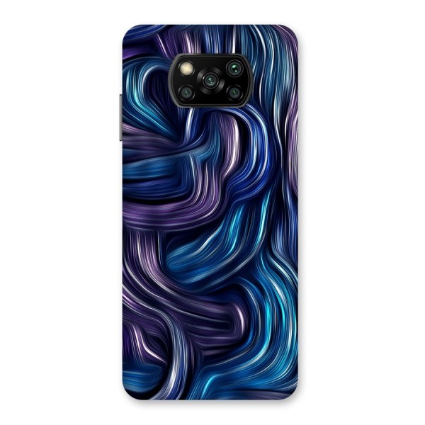 Blue and Purple Oil Paint Back Case for Poco X3
