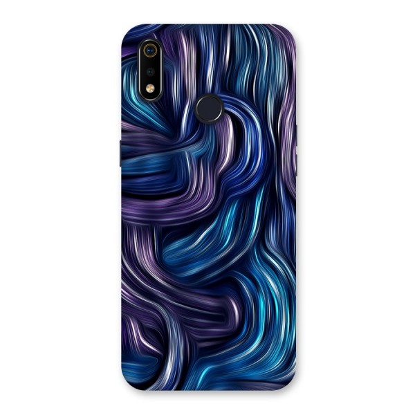 Blue and Purple Oil Paint Back Case for Realme 3i