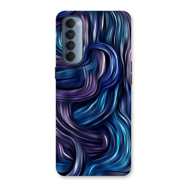 Blue and Purple Oil Paint Back Case for Reno4 Pro