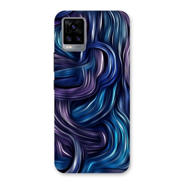 Blue and Purple Oil Paint Back Case for Vivo V20