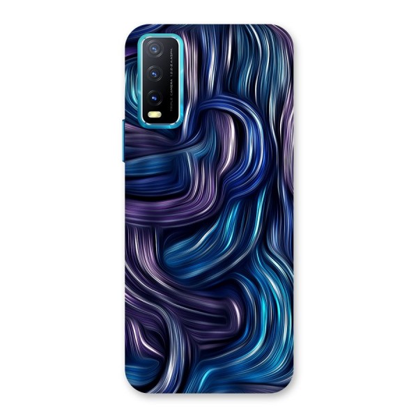 Blue and Purple Oil Paint Back Case for Vivo Y20G