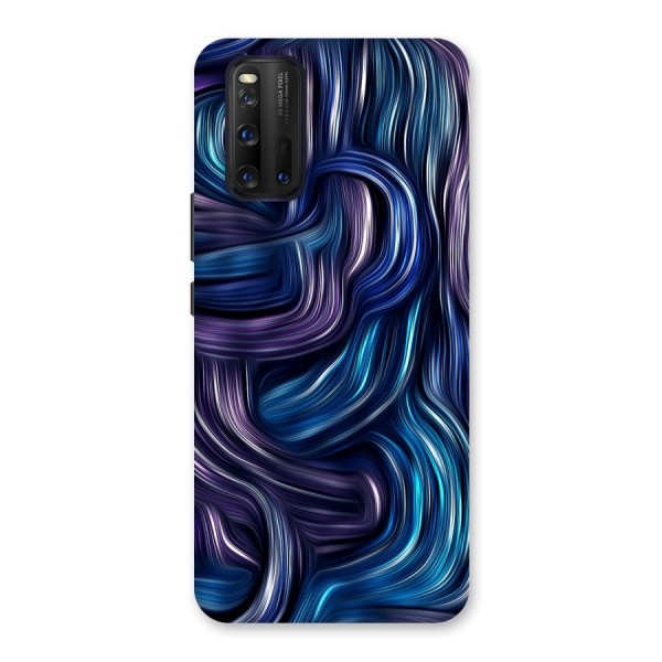 Blue and Purple Oil Paint Back Case for Vivo iQOO 3