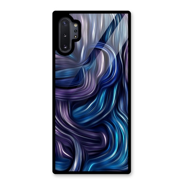 Blue and Purple Oil Paint Glass Back Case for Galaxy Note 10 Plus