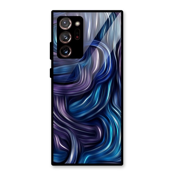 Blue and Purple Oil Paint Glass Back Case for Galaxy Note 20 Ultra