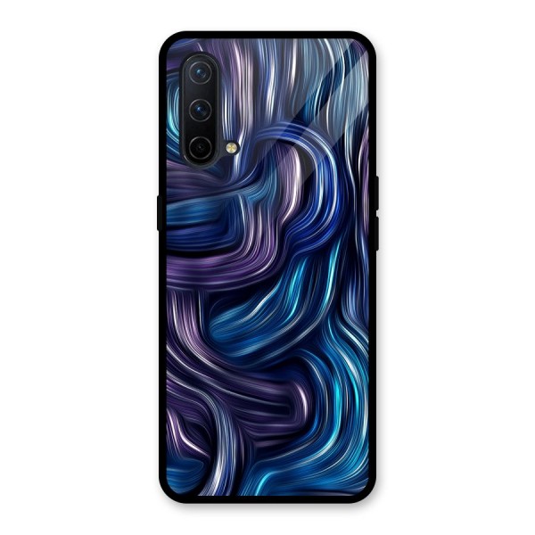 Blue and Purple Oil Paint Glass Back Case for OnePlus Nord CE 5G