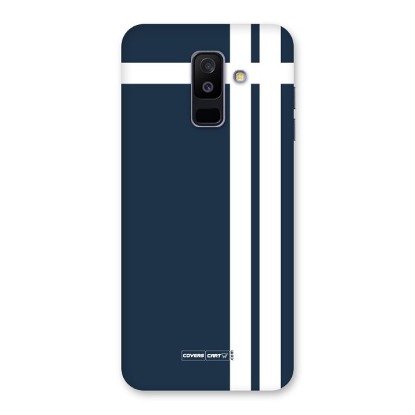 Blue and White Back Case for Galaxy A6 Plus