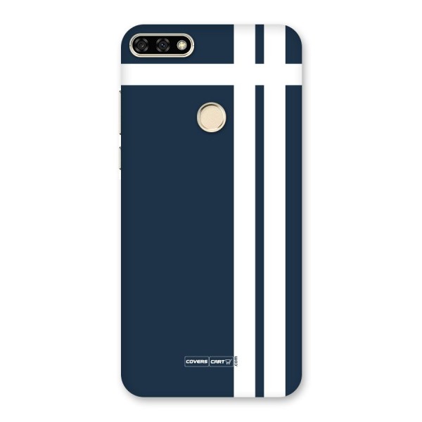 Blue and White Back Case for Honor 7A