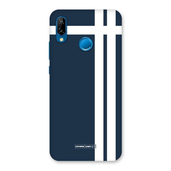 Blue and White Back Case for Huawei P20 Lite