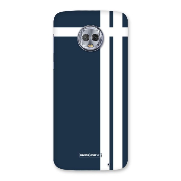 Blue and White Back Case for Moto G6 Plus