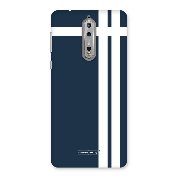 Blue and White Back Case for Nokia 8