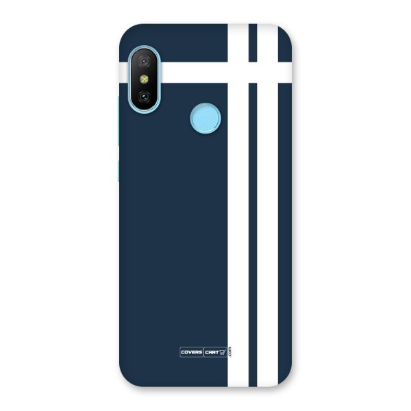 Blue and White Back Case for Redmi 6 Pro