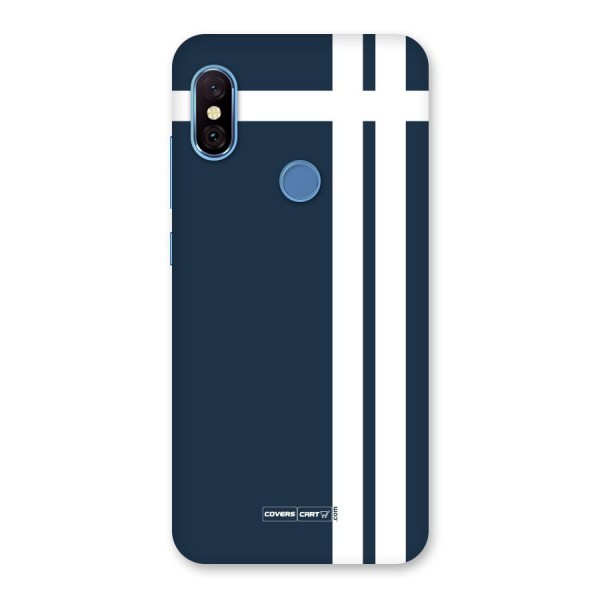 Blue and White Back Case for Redmi Note 6 Pro