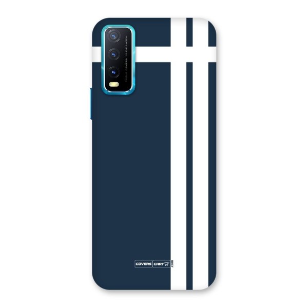 Blue and White Back Case for Vivo Y20
