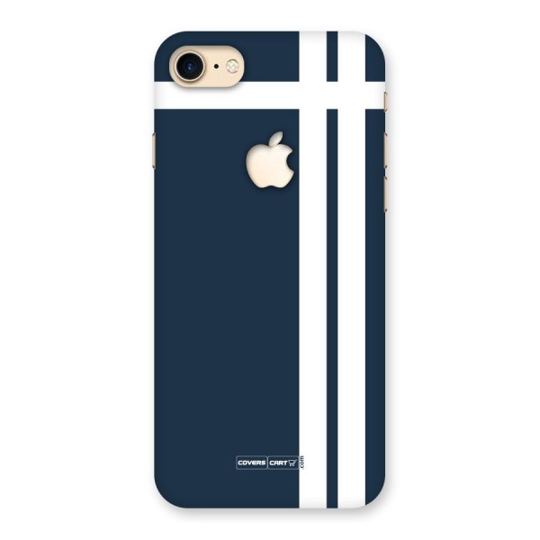 Blue and White Back Case for iPhone 7 Apple Cut