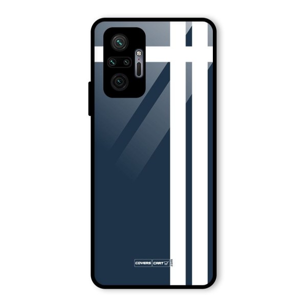 Blue and White Glass Back Case for Redmi Note 10 Pro