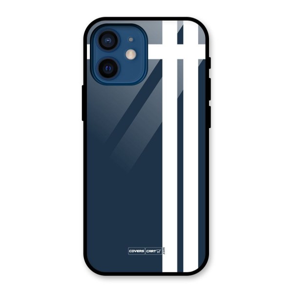 Blue and White Glass Back Case for iPhone 12 Mini