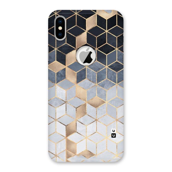 Blues And Golds Back Case for iPhone XS Logo Cut