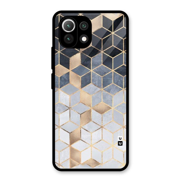 Blues And Golds Glass Back Case for Mi 11 Lite