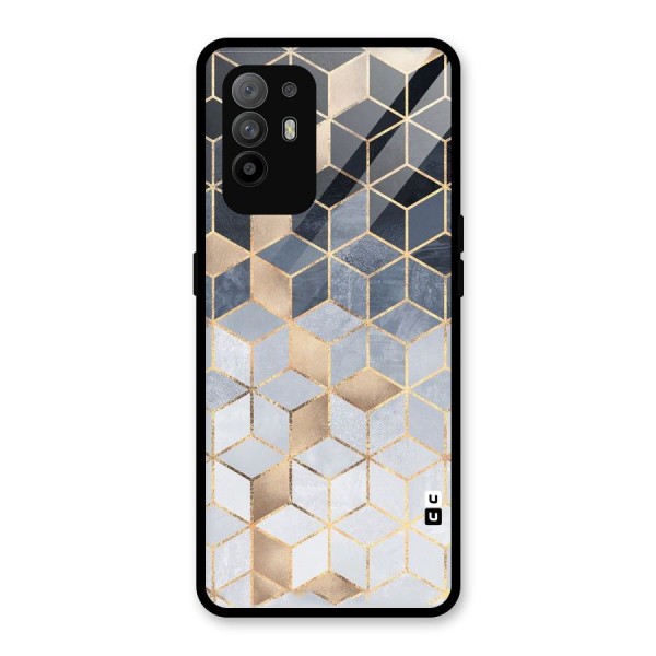 Blues And Golds Glass Back Case for Oppo F19 Pro Plus 5G