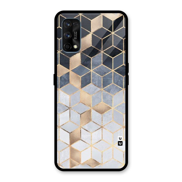 Blues And Golds Glass Back Case for Realme 7 Pro
