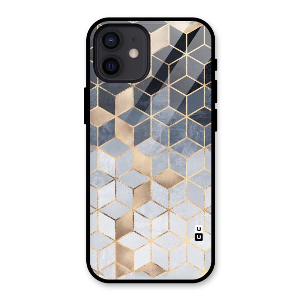 Blues And Golds Glass Back Case for iPhone 12
