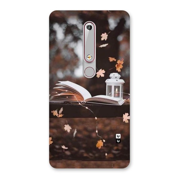 Book and Fall Leaves Back Case for Nokia 6.1