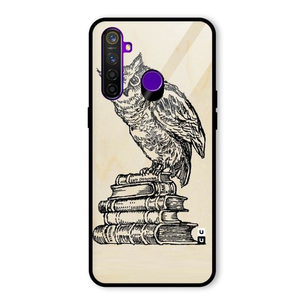 Book Owl Glass Back Case for Realme 5 Pro