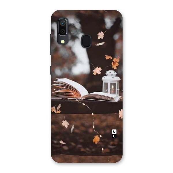 Book and Fall Leaves Back Case for Galaxy A30